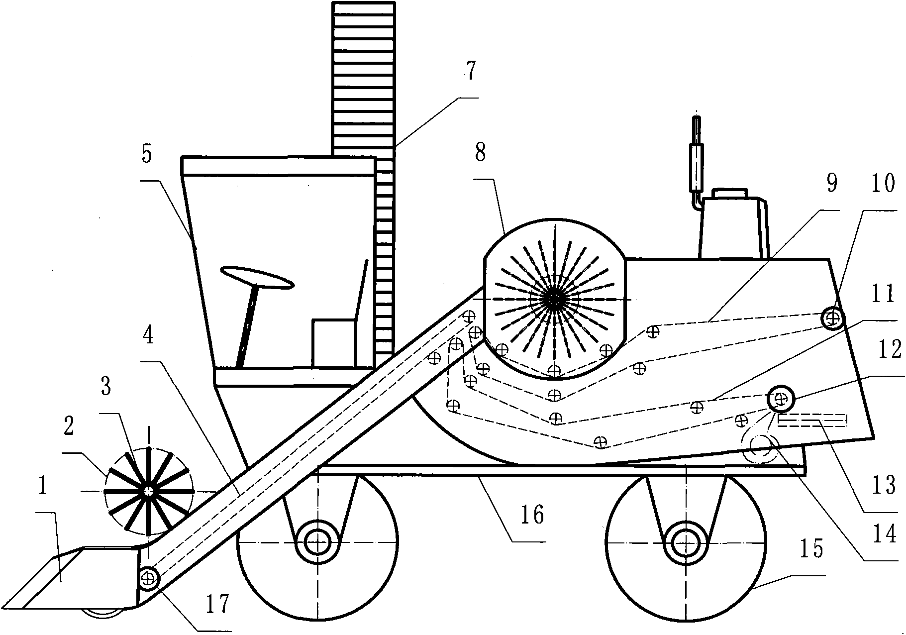 Hydraulic system for self-propelled tomato harvester