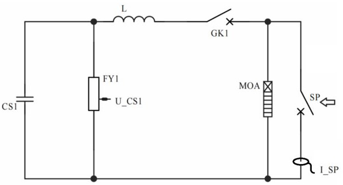 Closing and aging test device for vacuum circuit breaker and aging parameter determination method