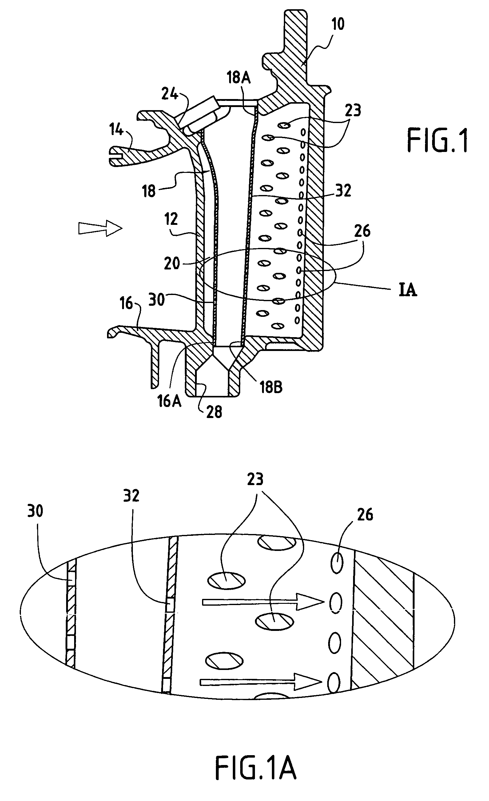 Stator turbine vane with improved cooling