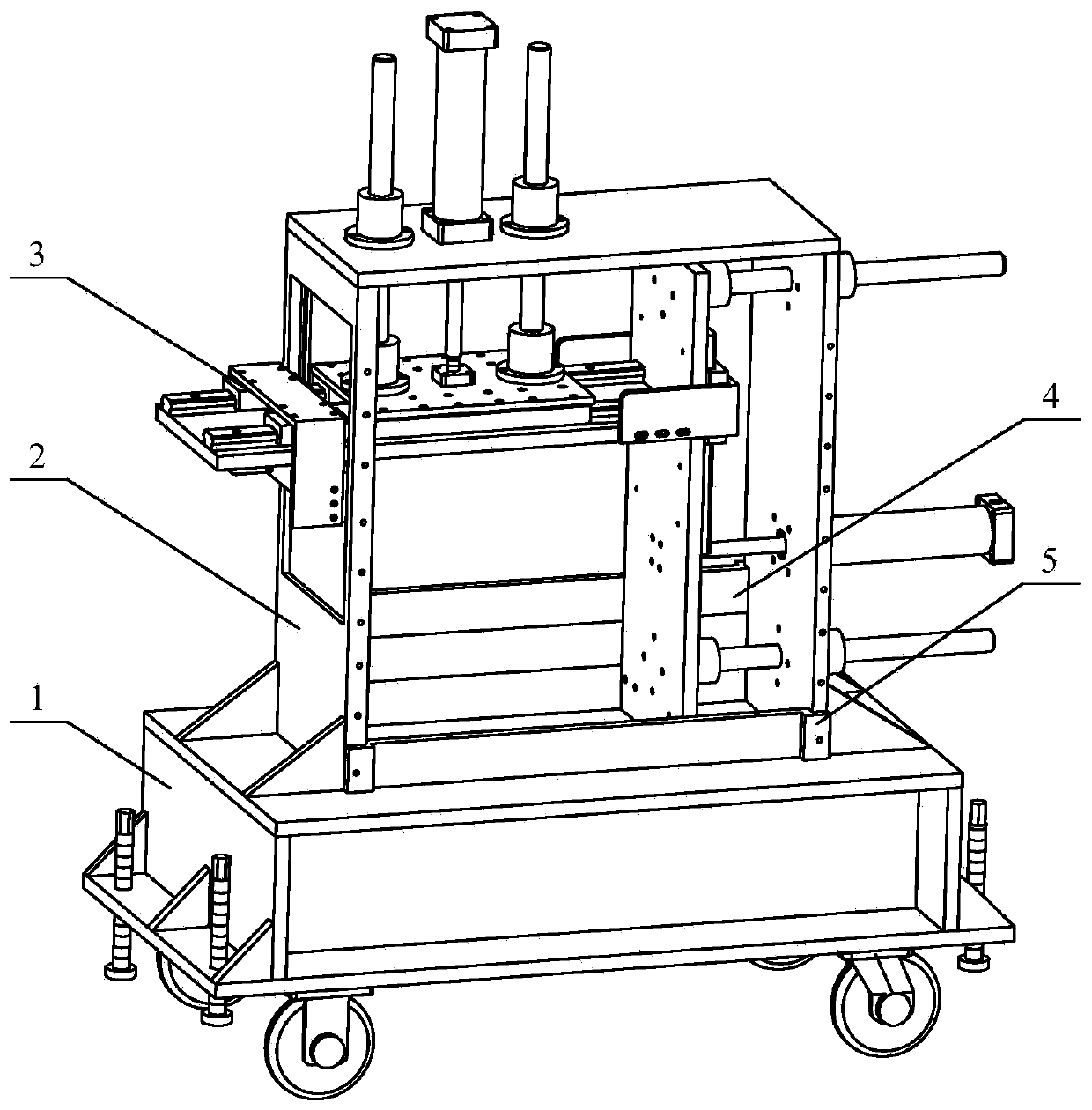 Analog simulation test loading device with adjustable model size