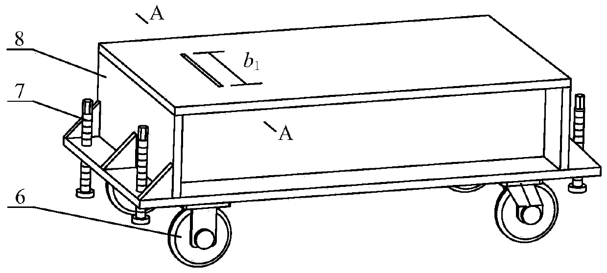 Analog simulation test loading device with adjustable model size