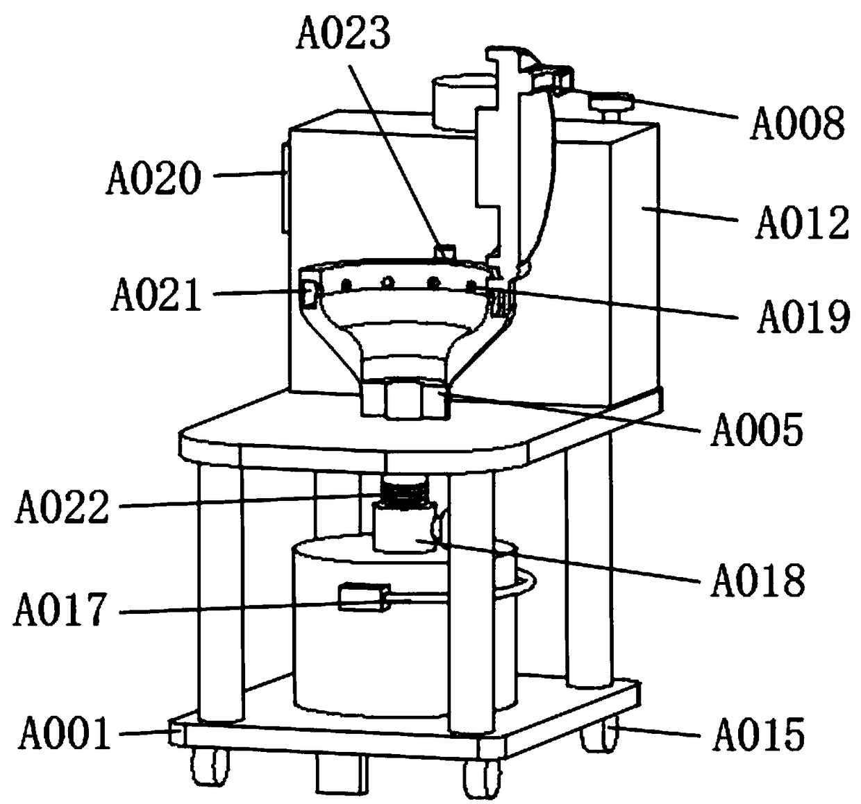 Patient vomit collecting device with deodorizing and bacterium removing functions