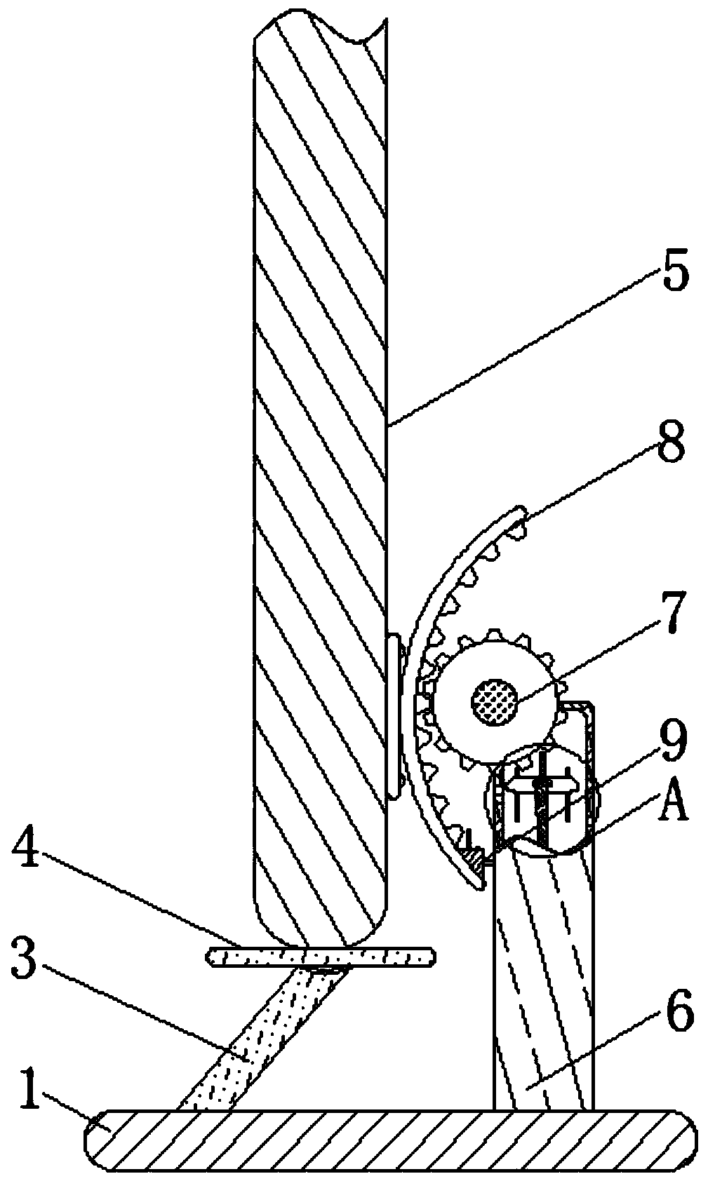 Desktop computer screen support based on photoresistors and capable of automatically adjusting angle