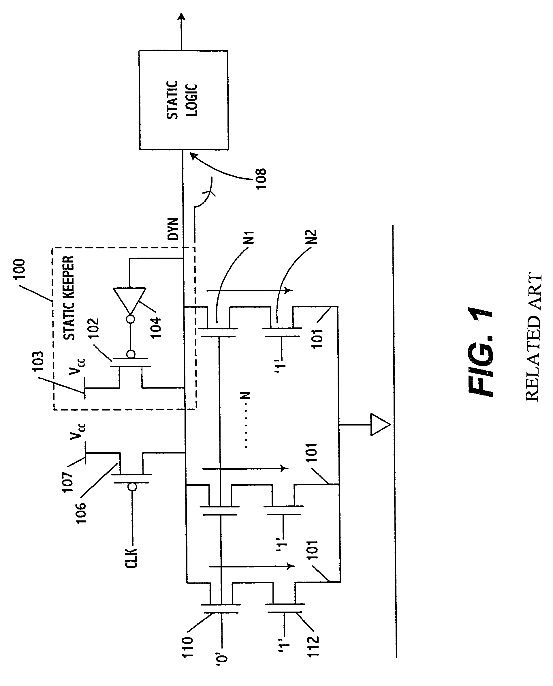 Robust variable keeper strength process-compensated dynamic circuit and method