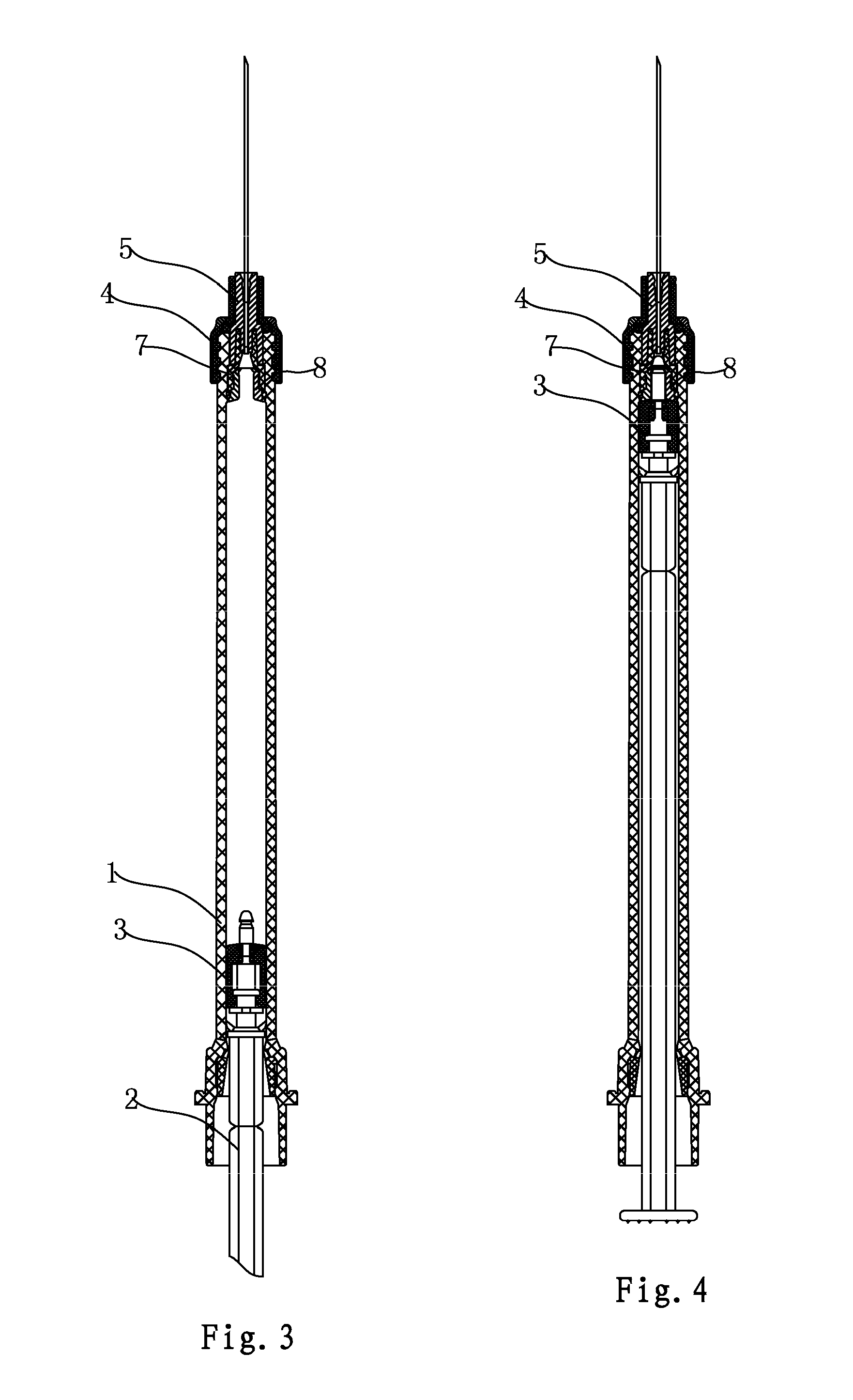 Needle-exchangeable and self-destruction insulin syringe