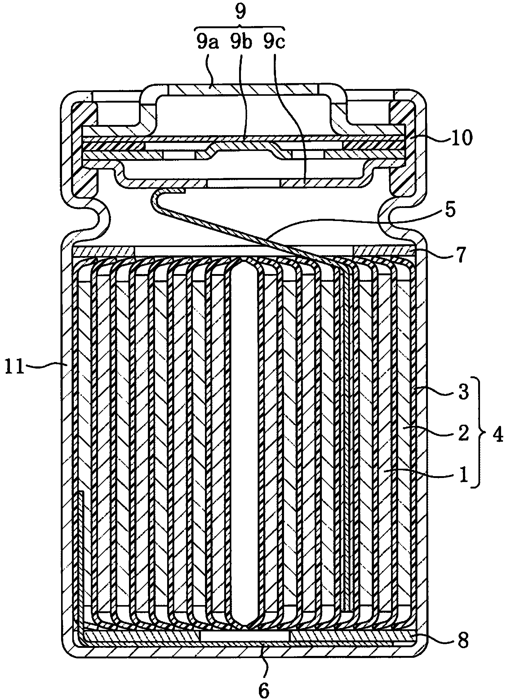 Battery and battery pack