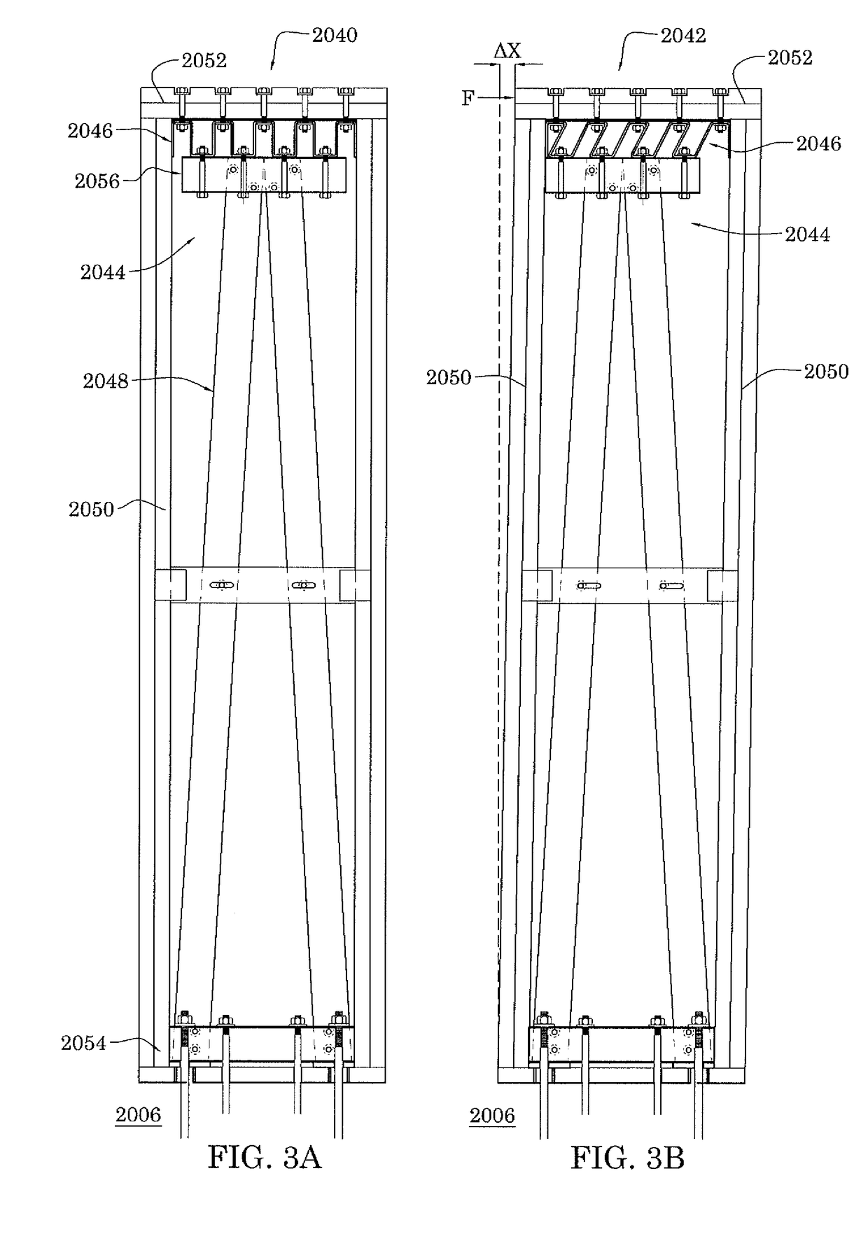 Energy dissipating assembly for frame walls