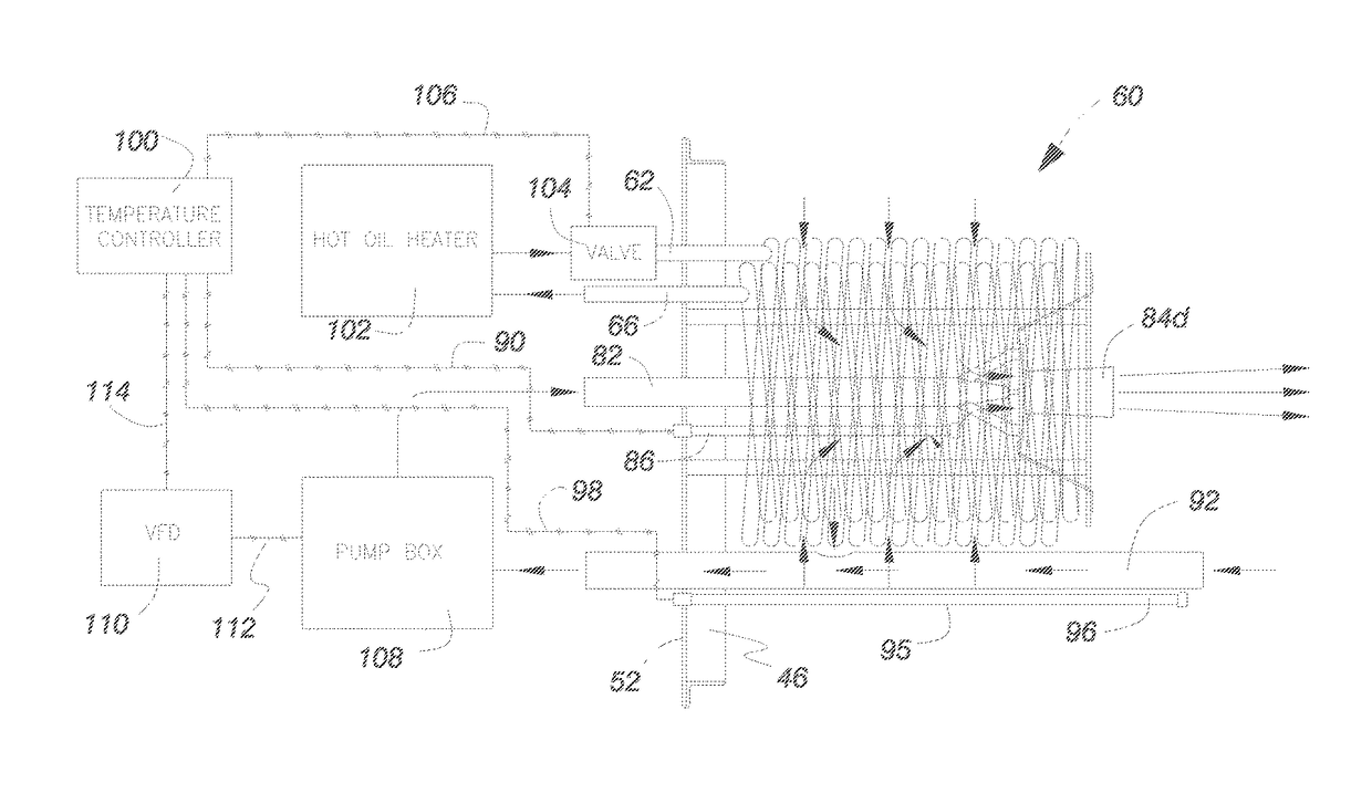 Liquid asphalt heating and mixing system