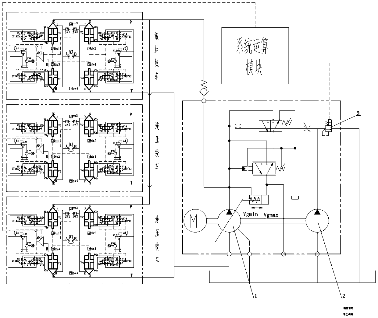 An electro-hydraulic proportional multi-hydraulic winch control system and its control strategy