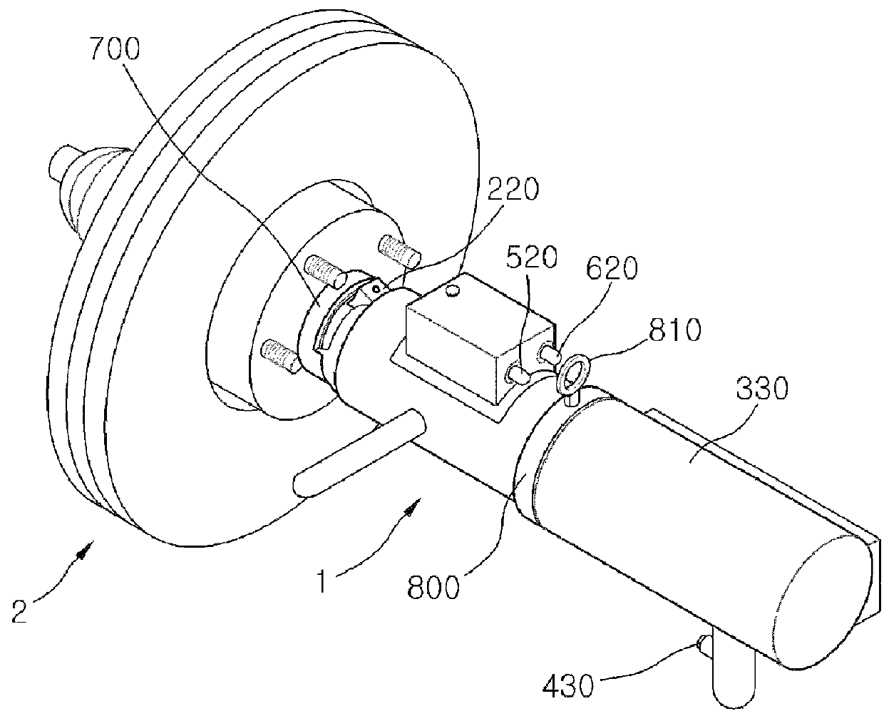 Hub nut caulking apparatus