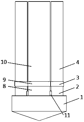 Multi-supply central return pipe vertical buried pipe heat exchanger