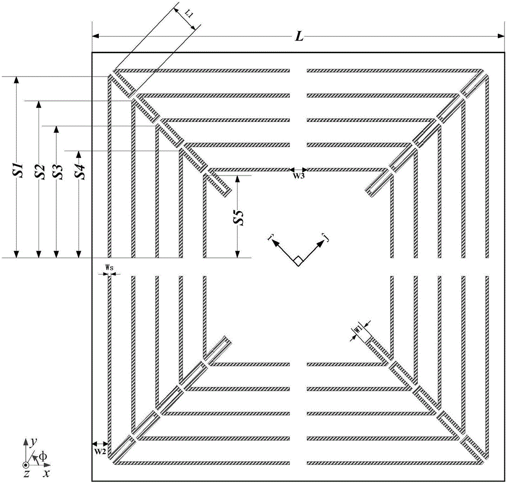 Ultra-wideband dual-polarization chipless RFID label