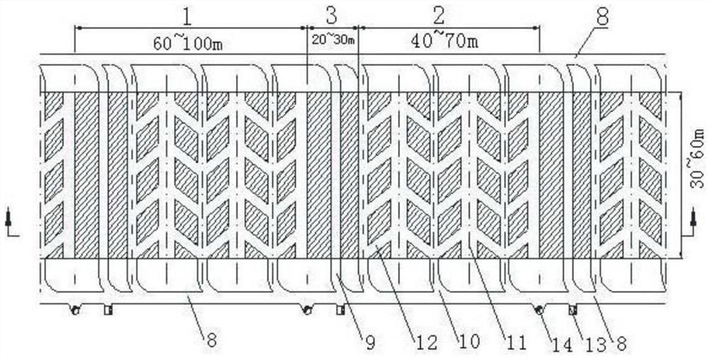 Method for recovering residual ore in mine goaf