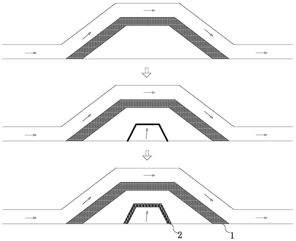 Roadway tunneling construction method for coal mine overpass air bridge