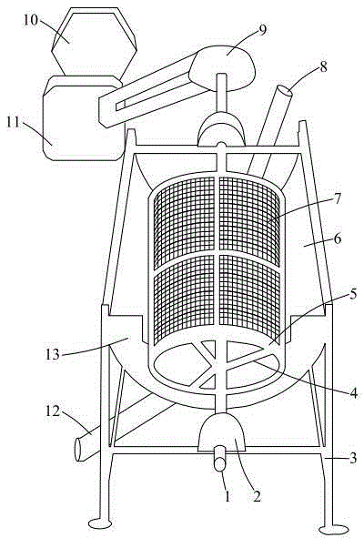 Automatic ore pulp screening device for beneficiation