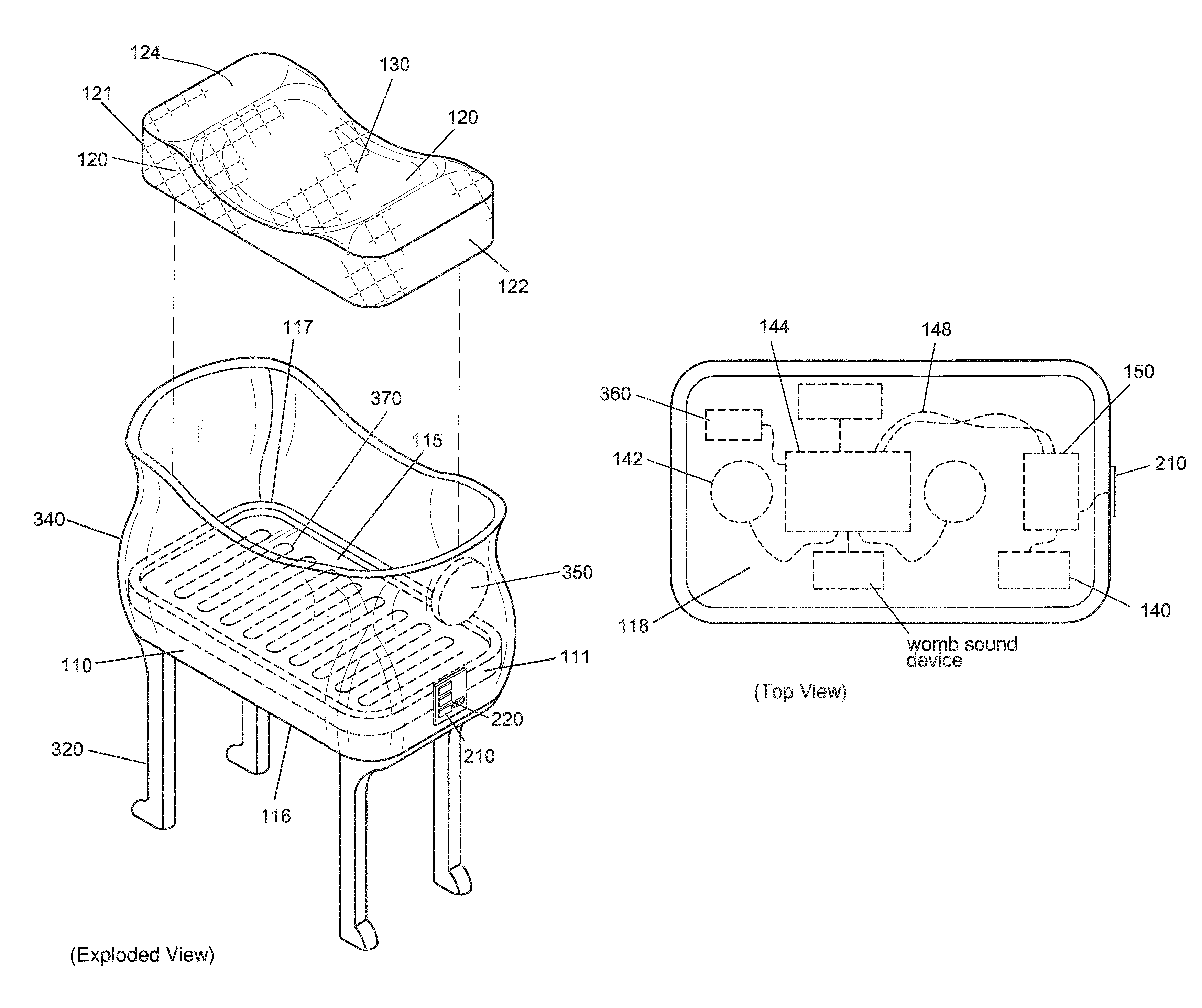 Nest-like infant bed system