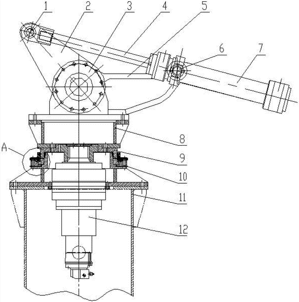 Azimuth rotating static pressure support system for tower solar thermal power generation heliostats