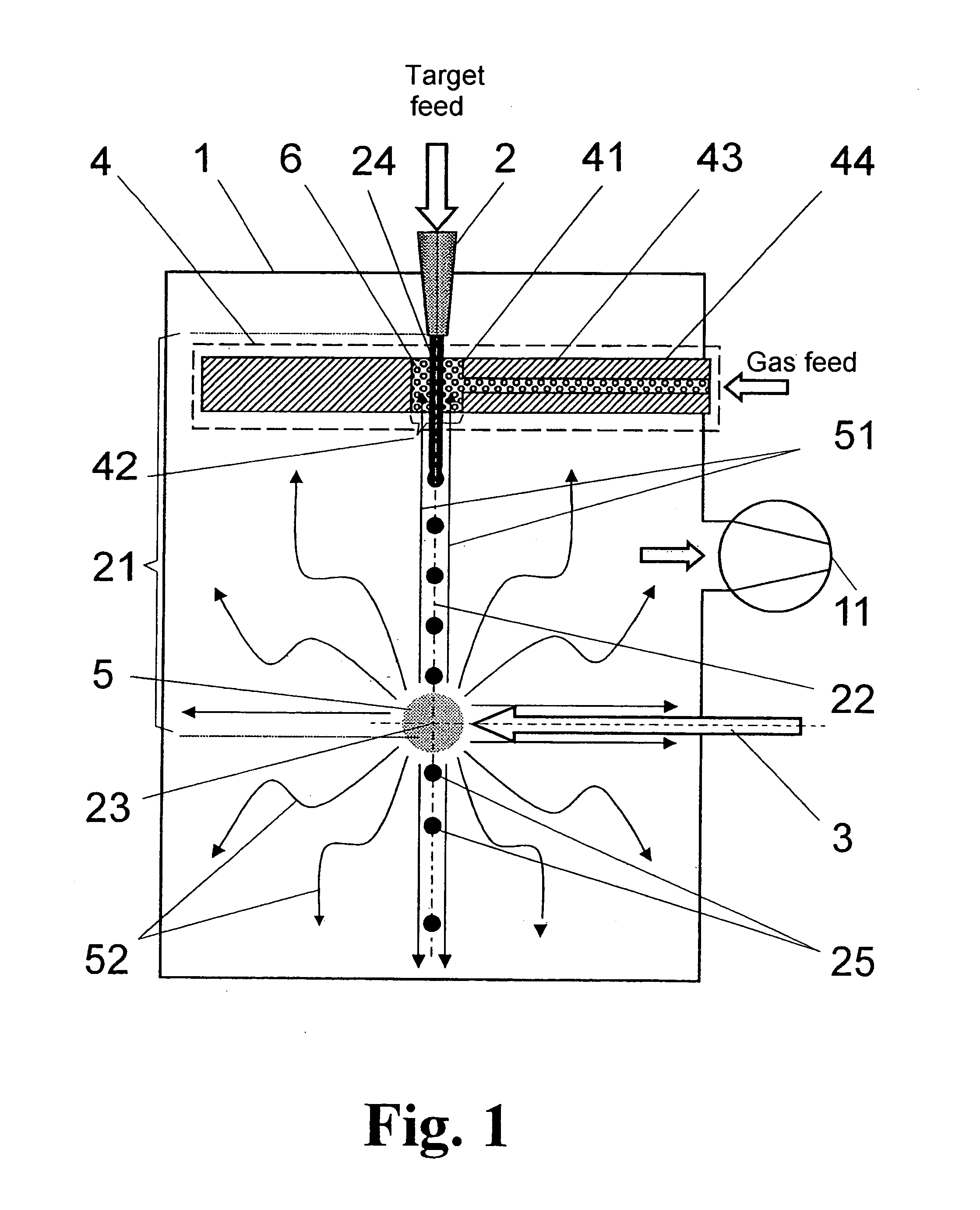 Arrangement for providing a reproducible target flow for the energy beam-induced generation of short-wavelength electromagnetic radiation