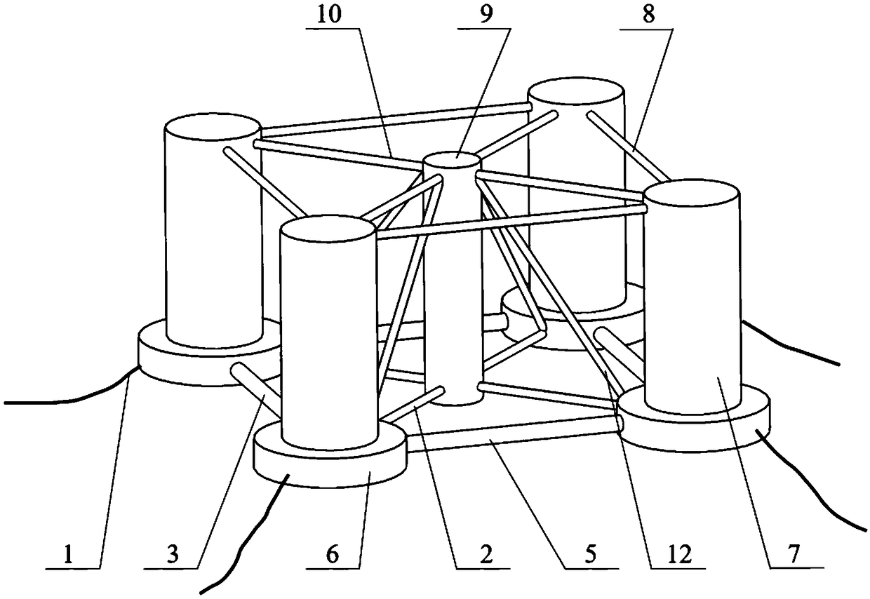 Novel floating-type wind turbine foundation platform based on tuning liquid-column vibration dampers