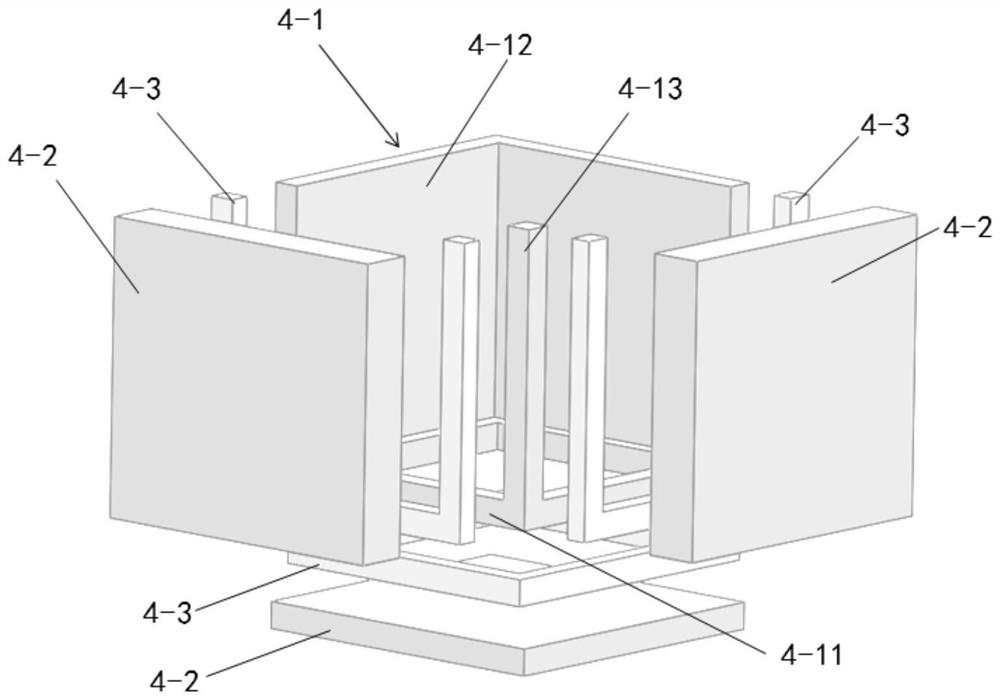 Multidirectionally-coupled wall-surface-vibration three-dimensional ultrasonic metal solidification device and method