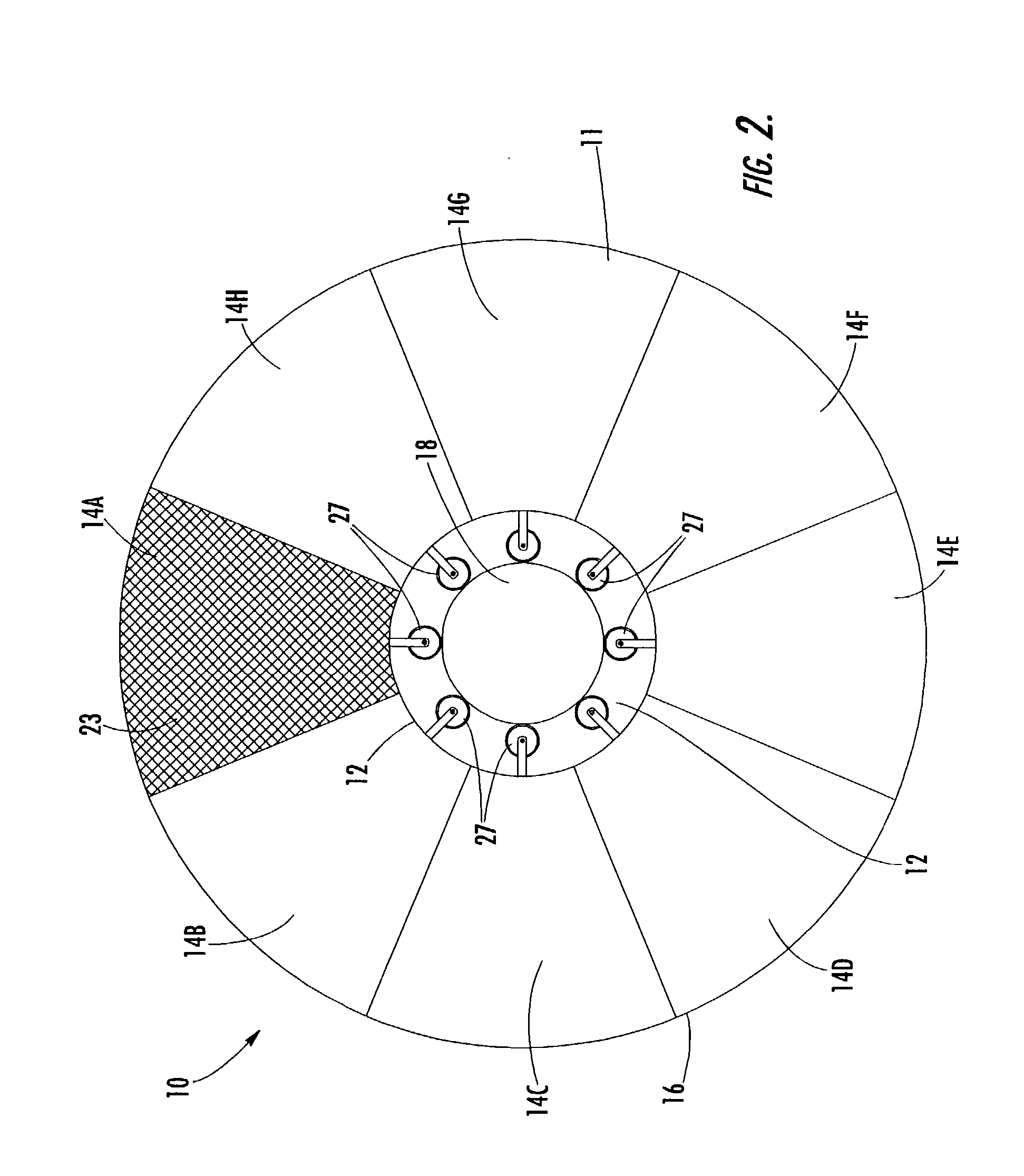 Aircraft storage turntable, hangar assembly and method