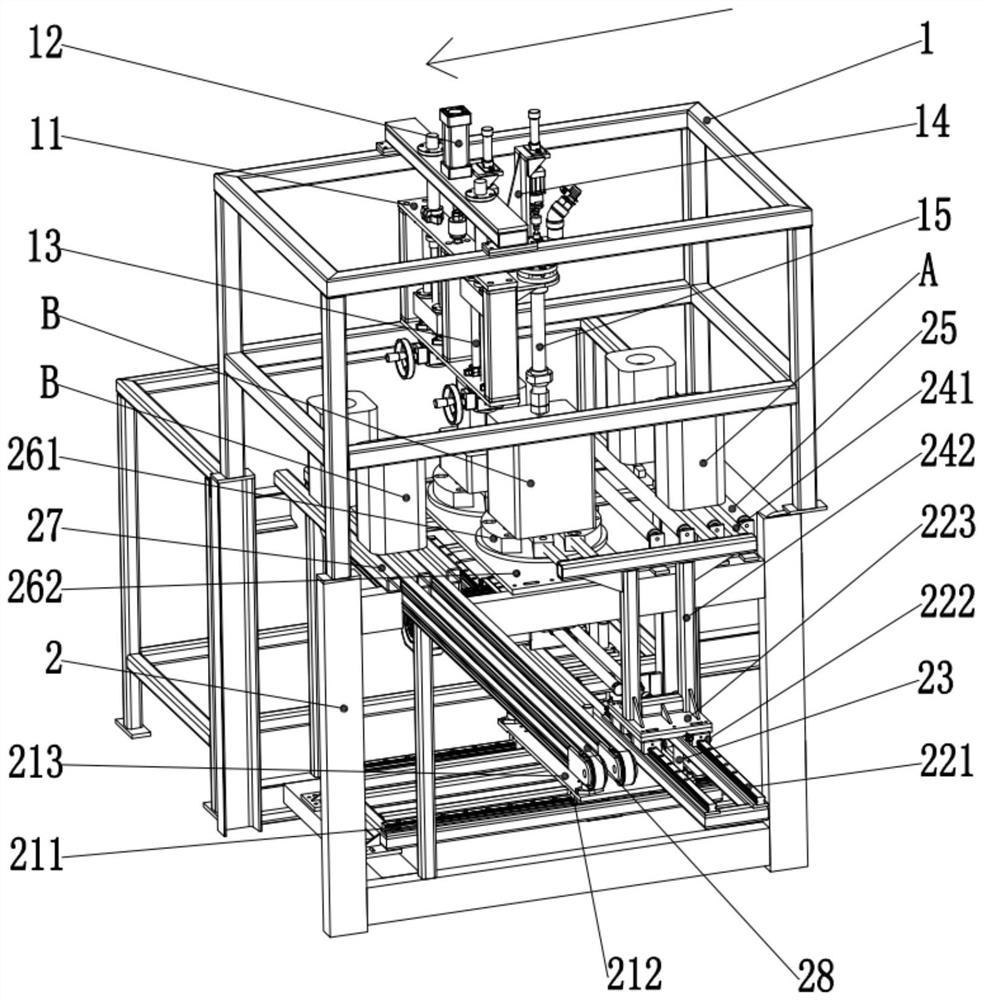 Hollow mold grouting production line