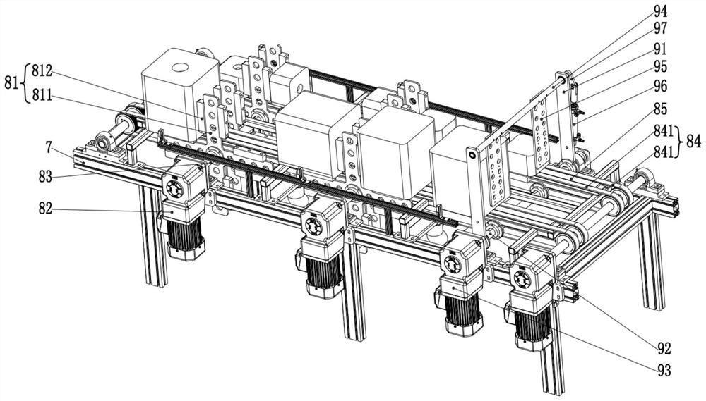 Hollow mold grouting production line