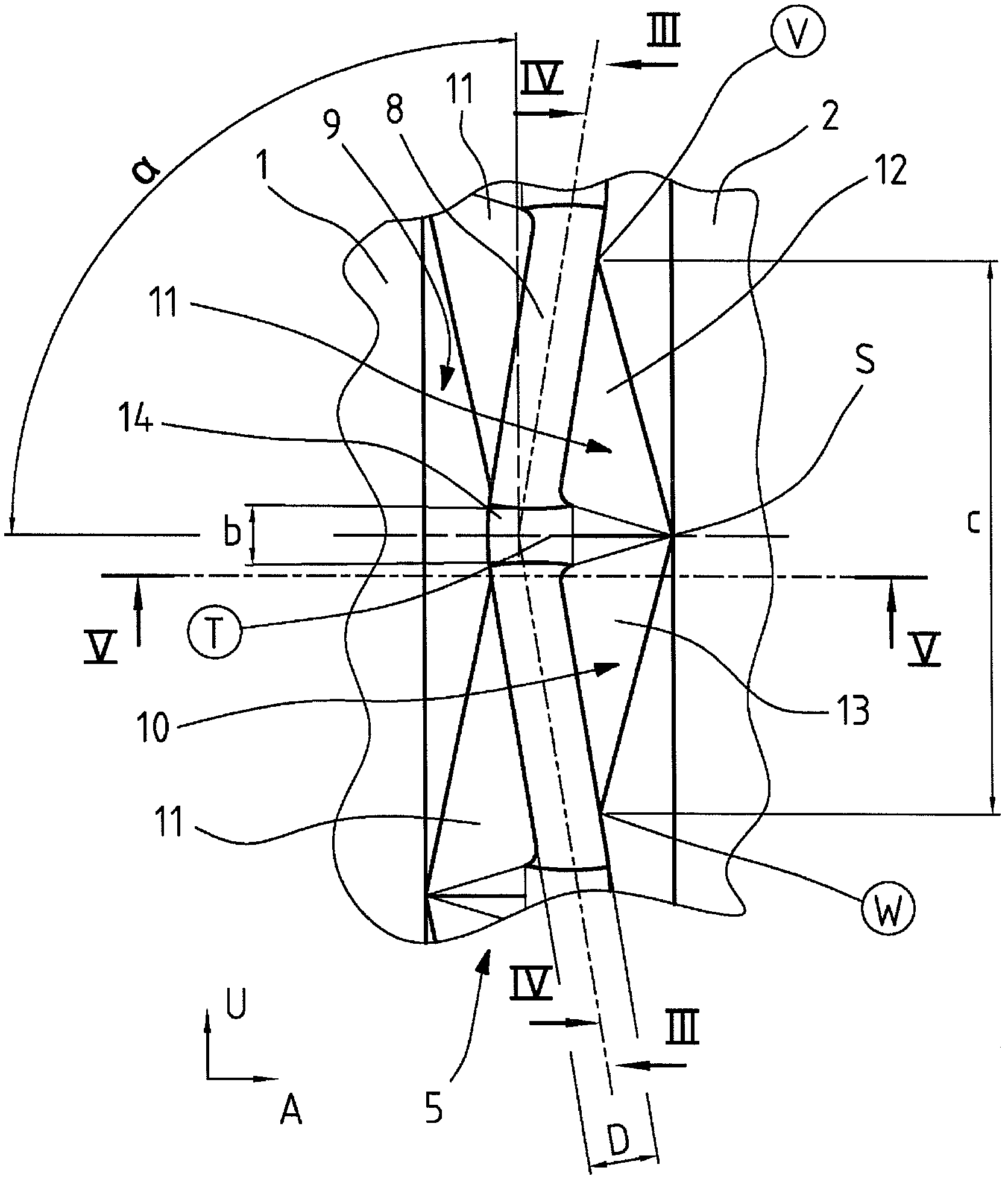 Tread profile of a vehicle tire