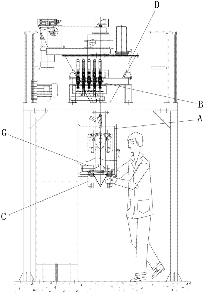 Operating method of powder material packing scale