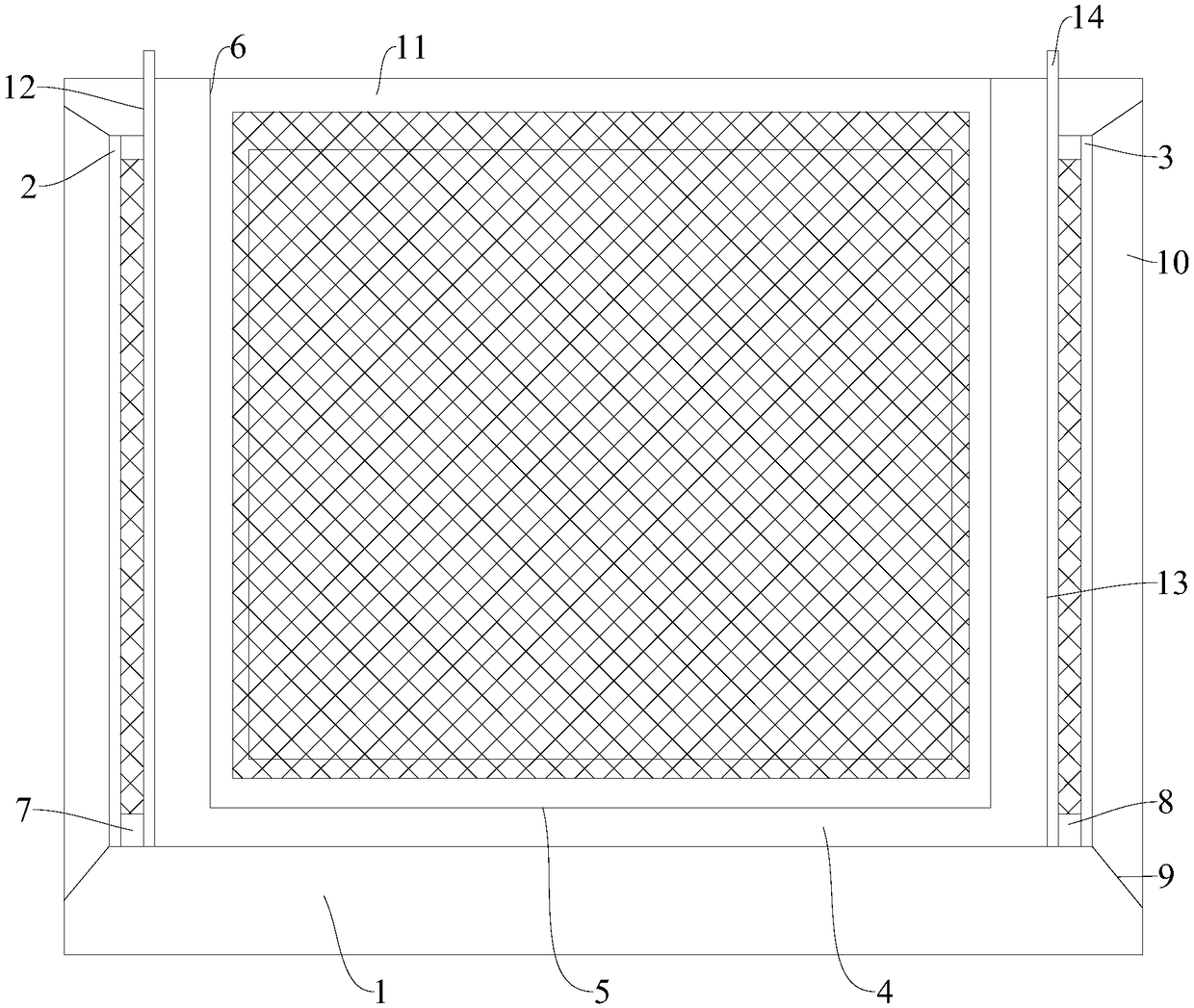 Lateral overturning type easy-to-wash wastewater filtering mechanism