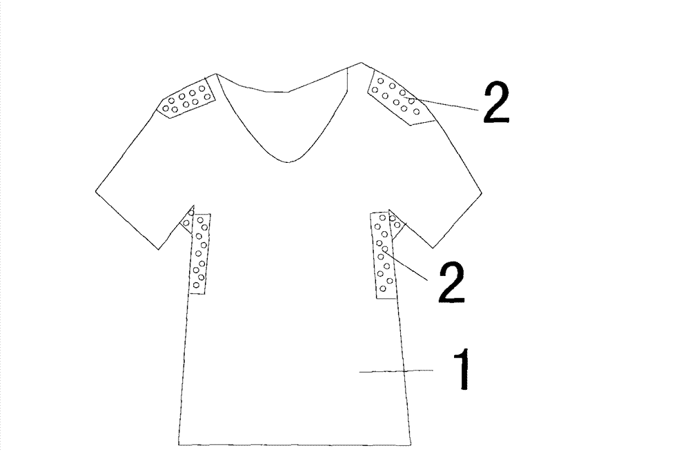 Breathable T-shirt made of three-phase braided fabrics