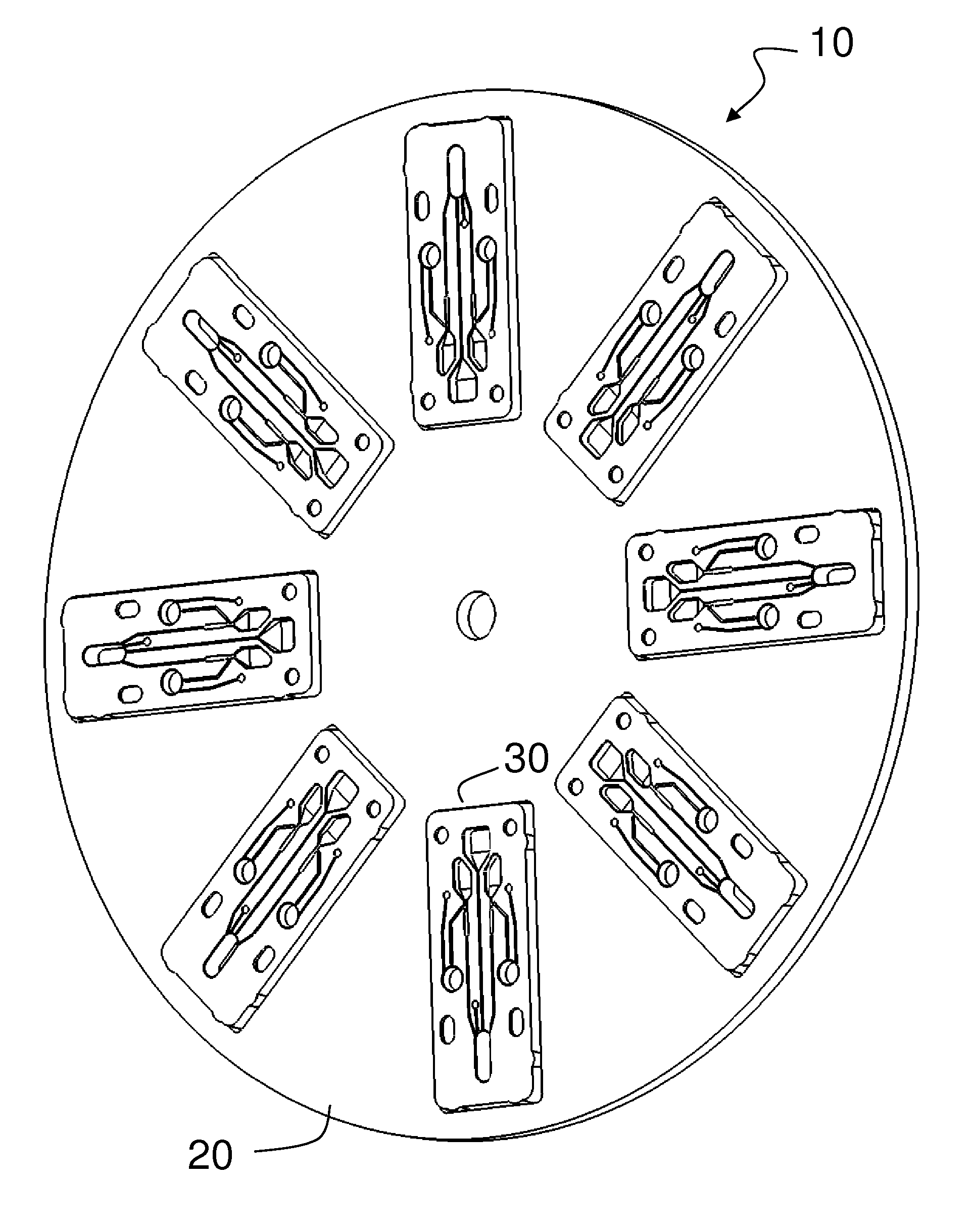 Microfluidic analytical device for analysis of chemical or biological samples, method and system thereof