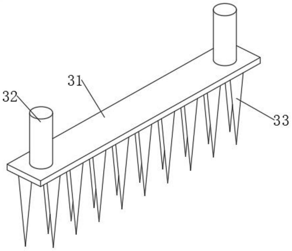 Fertilizing device capable of uniformly fertilizing for bamboo reed planting