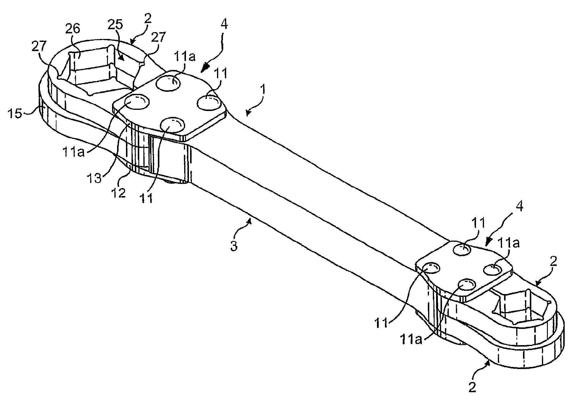 Wrench with split ring