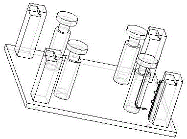 Automatic lifting and lowering material frame with light source suitable for vision robots