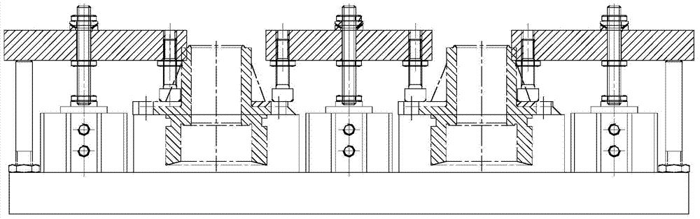 Clamp for turning pump body bearing holes