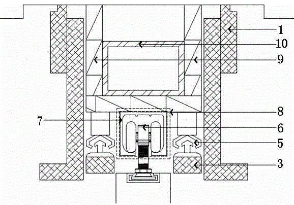 Hidden maintainable sliding door rail mounting structure