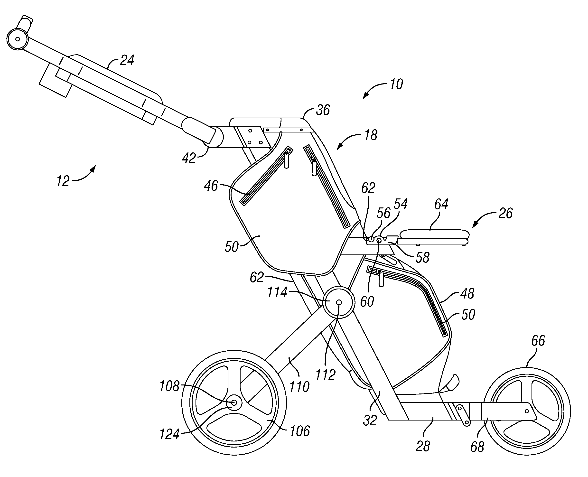 Collapsible Combination Golf Cart and Bag