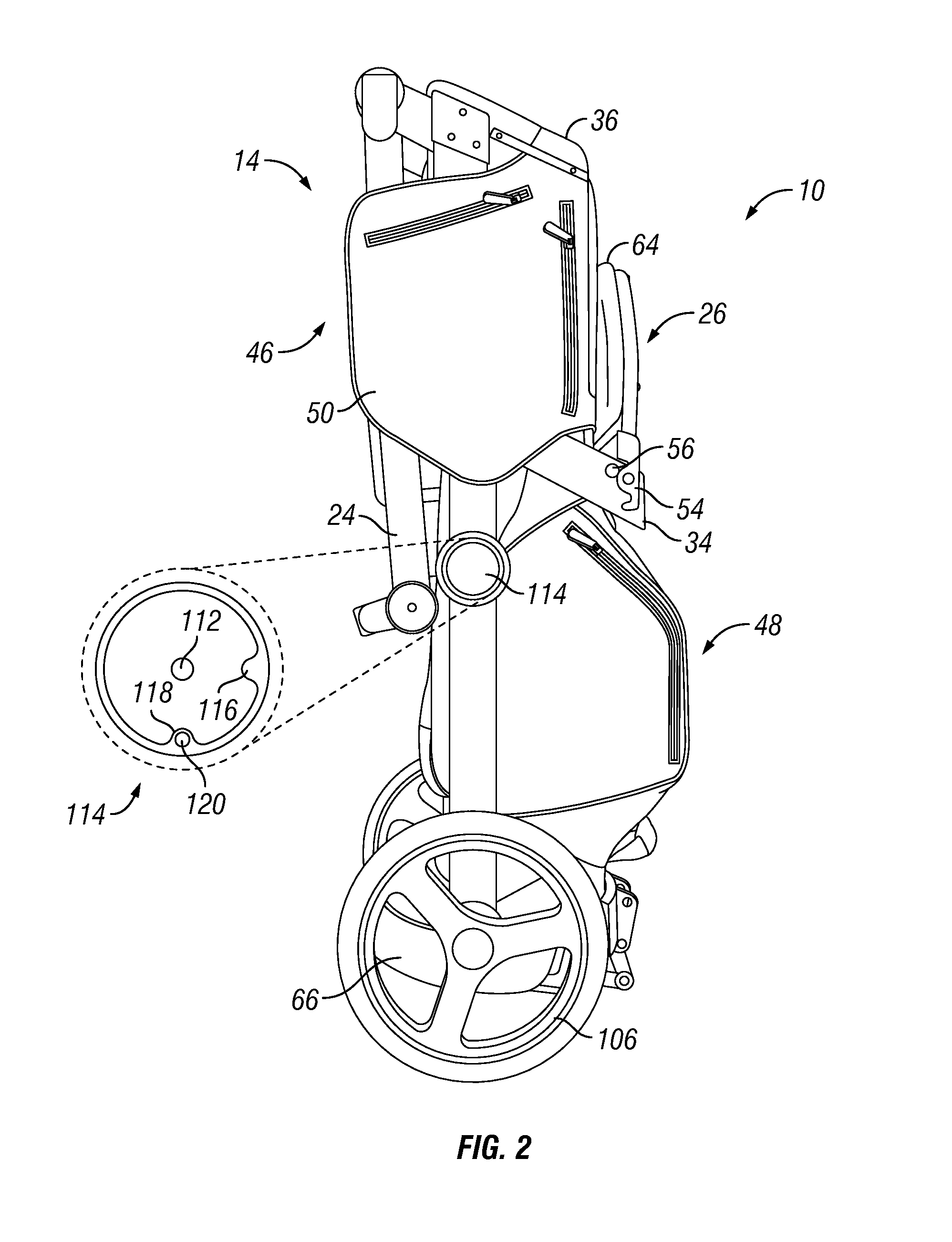 Collapsible Combination Golf Cart and Bag