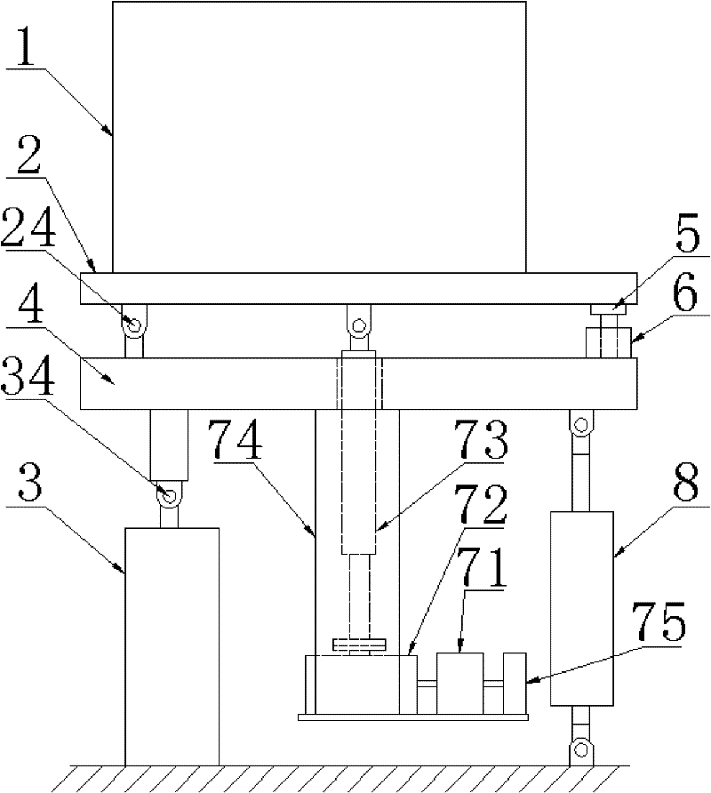 Pouring-type casting platform of continuous casting machine