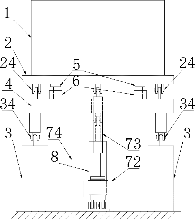 Pouring-type casting platform of continuous casting machine