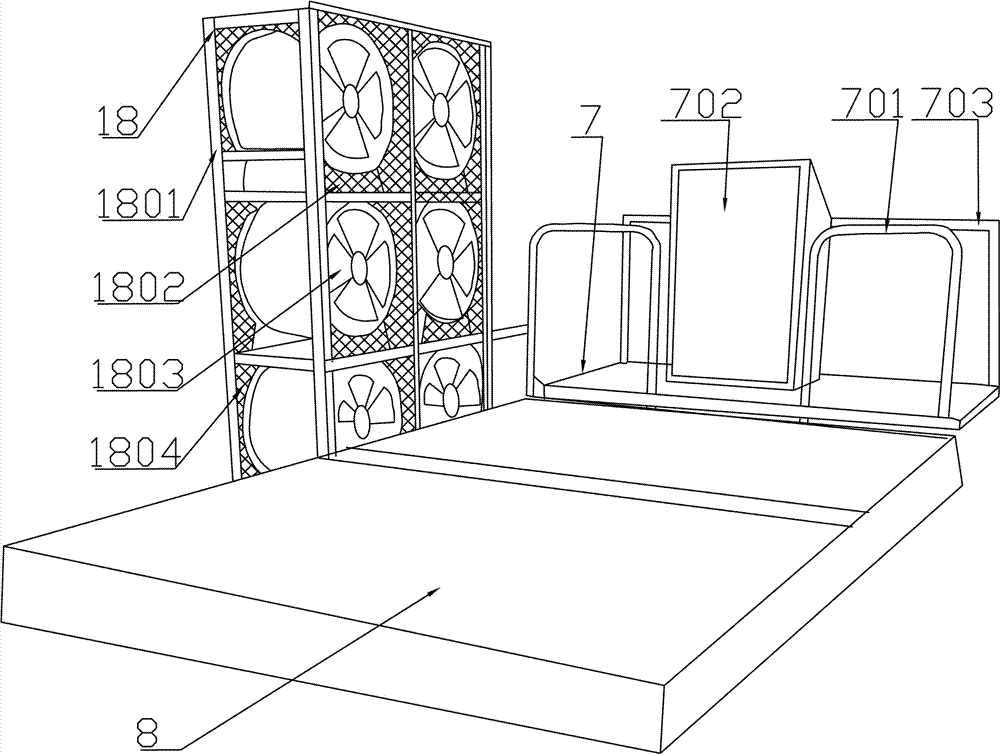 Paperboard high-speed transferring and negative-pressure dehumidifying production line