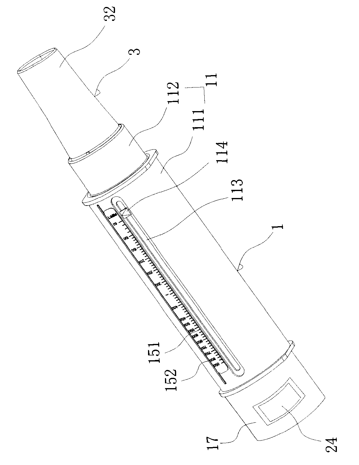 Device for storing, displaying and analyzing PEFR (Peak Expiratory Flow Rate) measured value