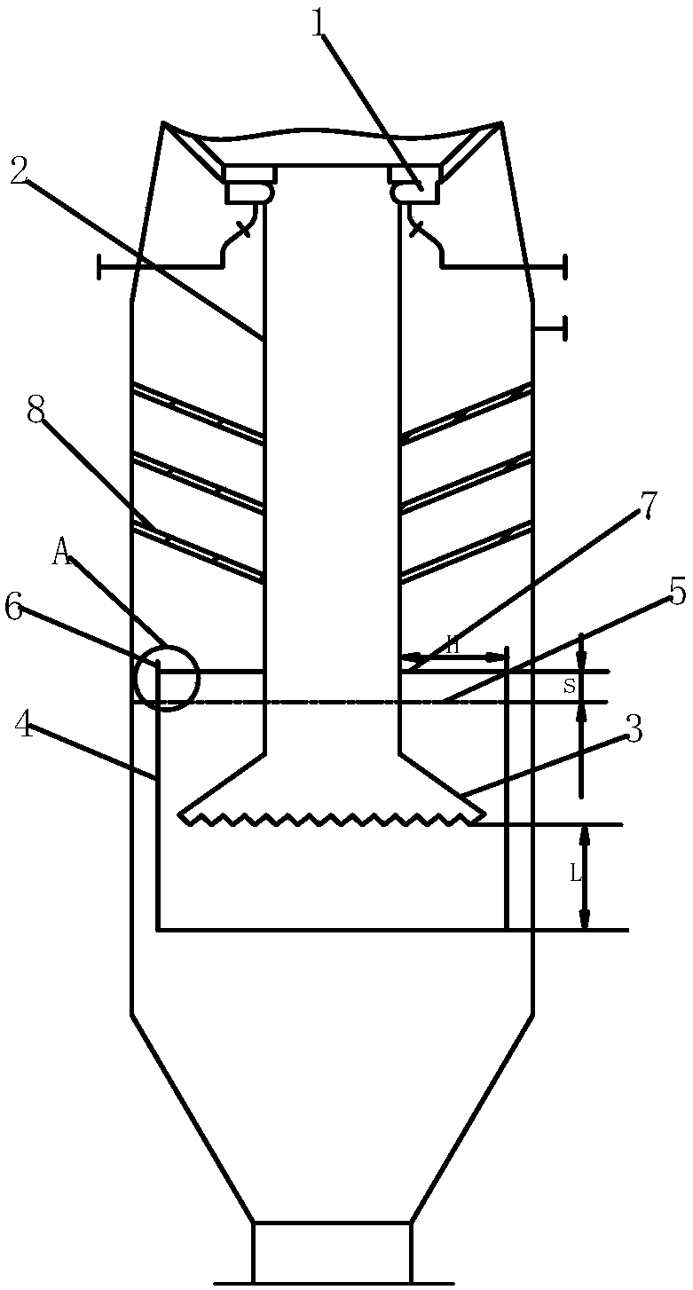 Gasification furnace chilling chamber and gasification furnace