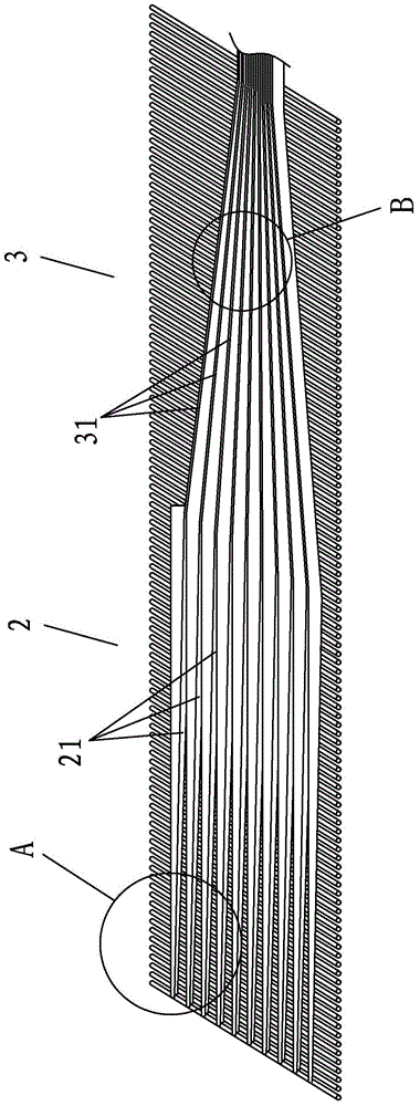 A cluster type material line