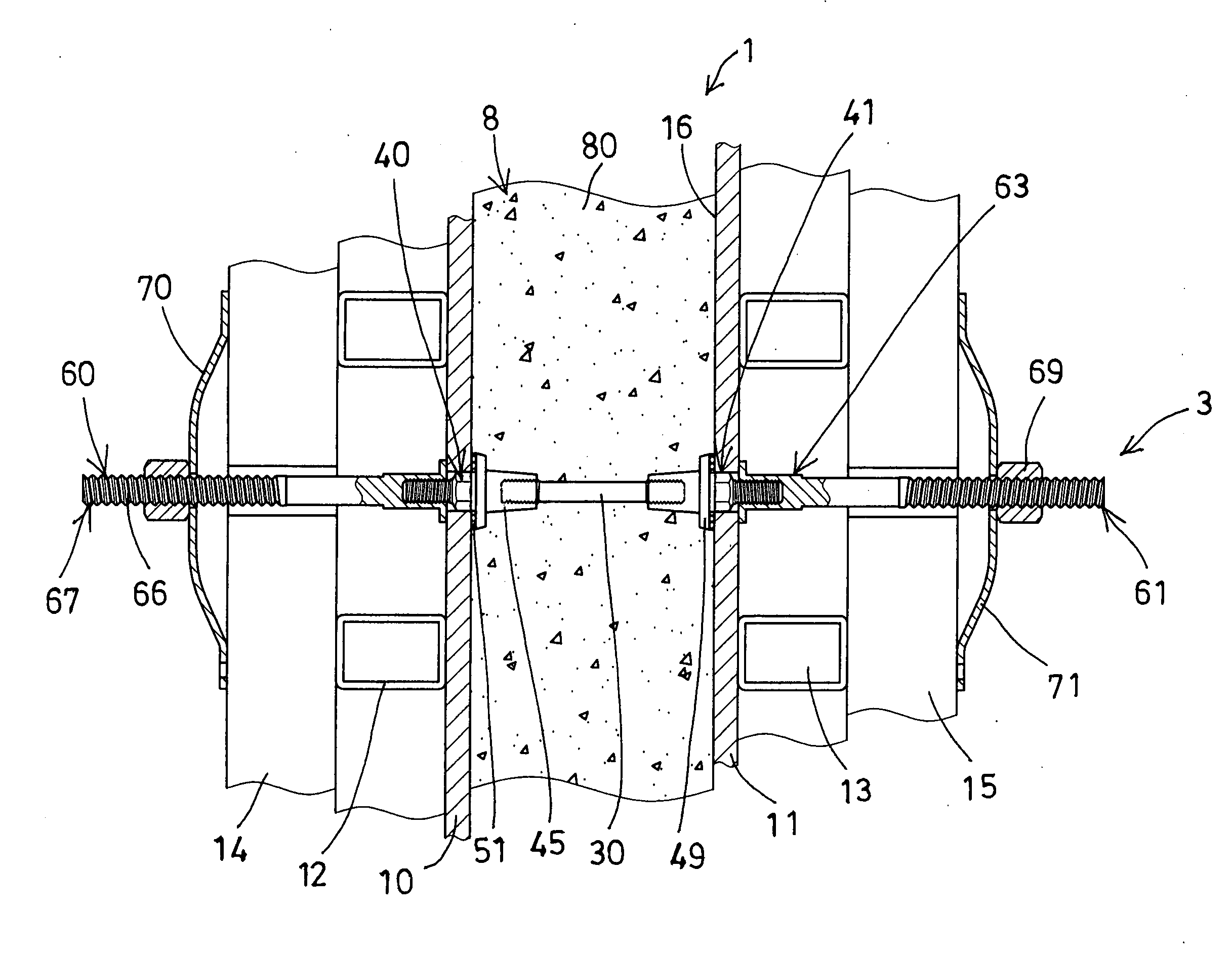 Fastener device for wall construction