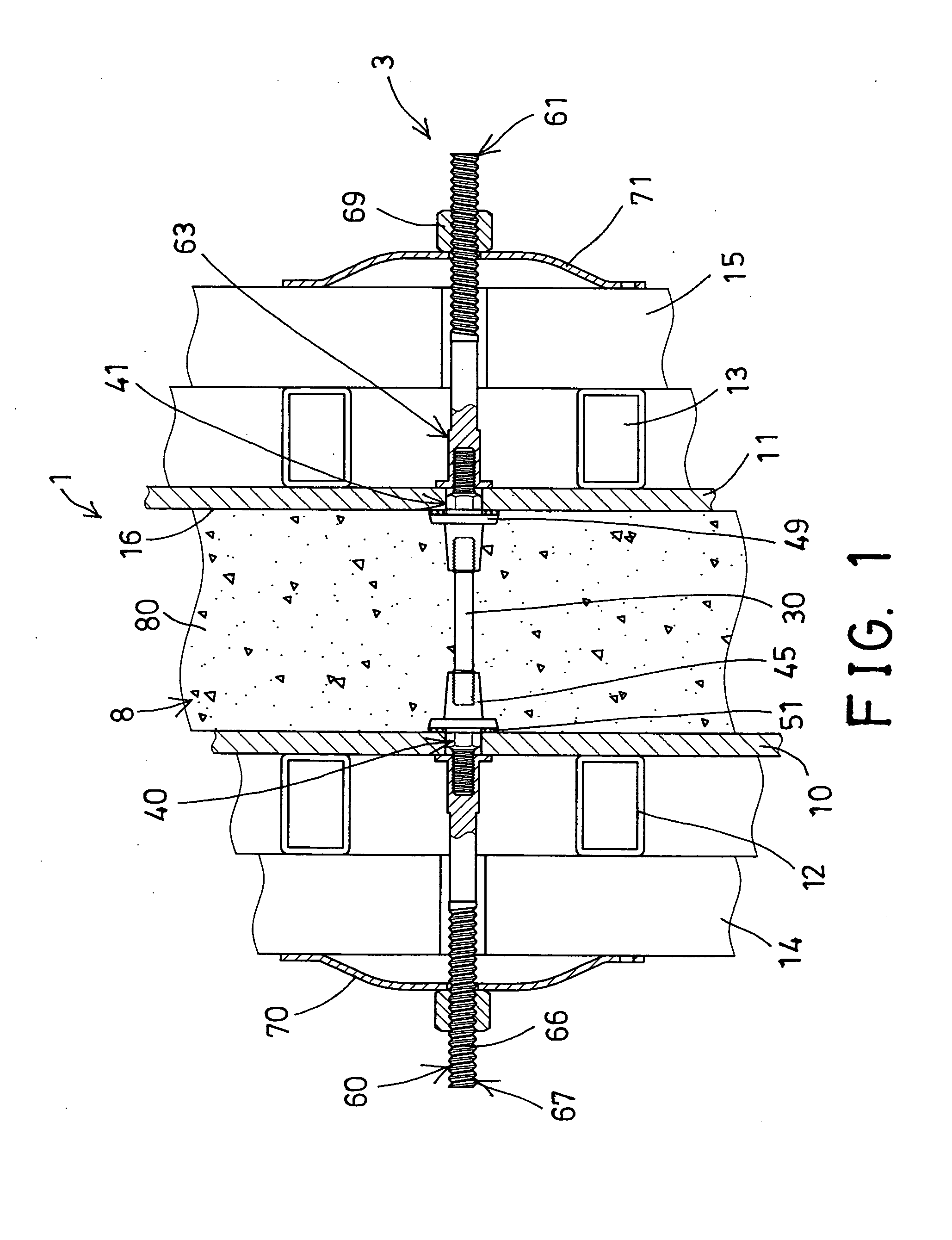 Fastener device for wall construction