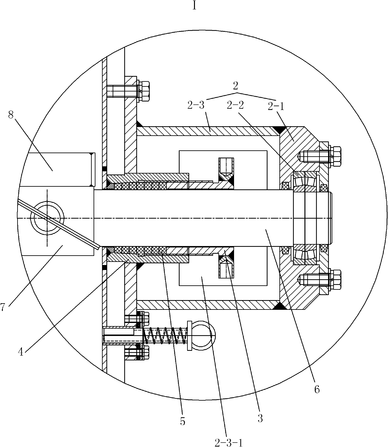 Rake vacuum drying main machine