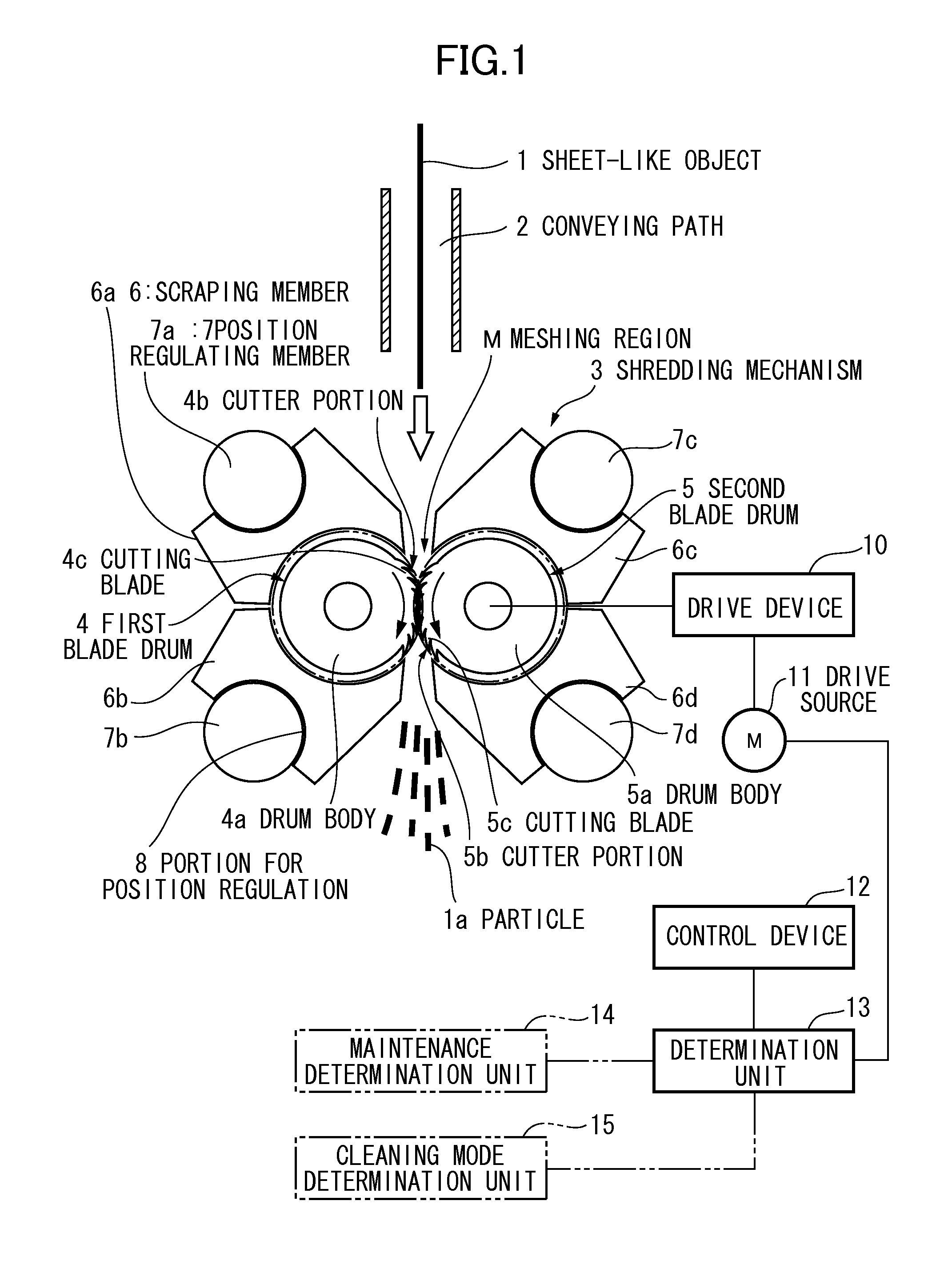 Shredder and sheet-like-object processing apparatus using the same