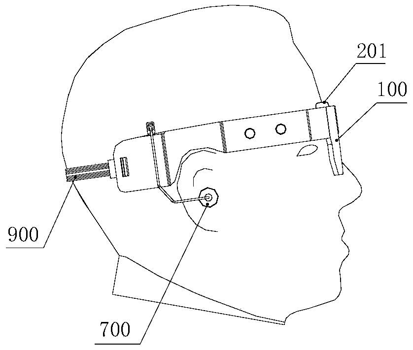 Intelligent wearing device for vision recovery of patient with posteriority blindness and making method thereof